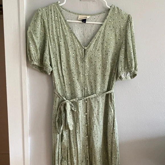 slim fit dress slacks Lauraline Maxi Dress Green / Floral